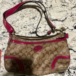 Coach bag with check holder